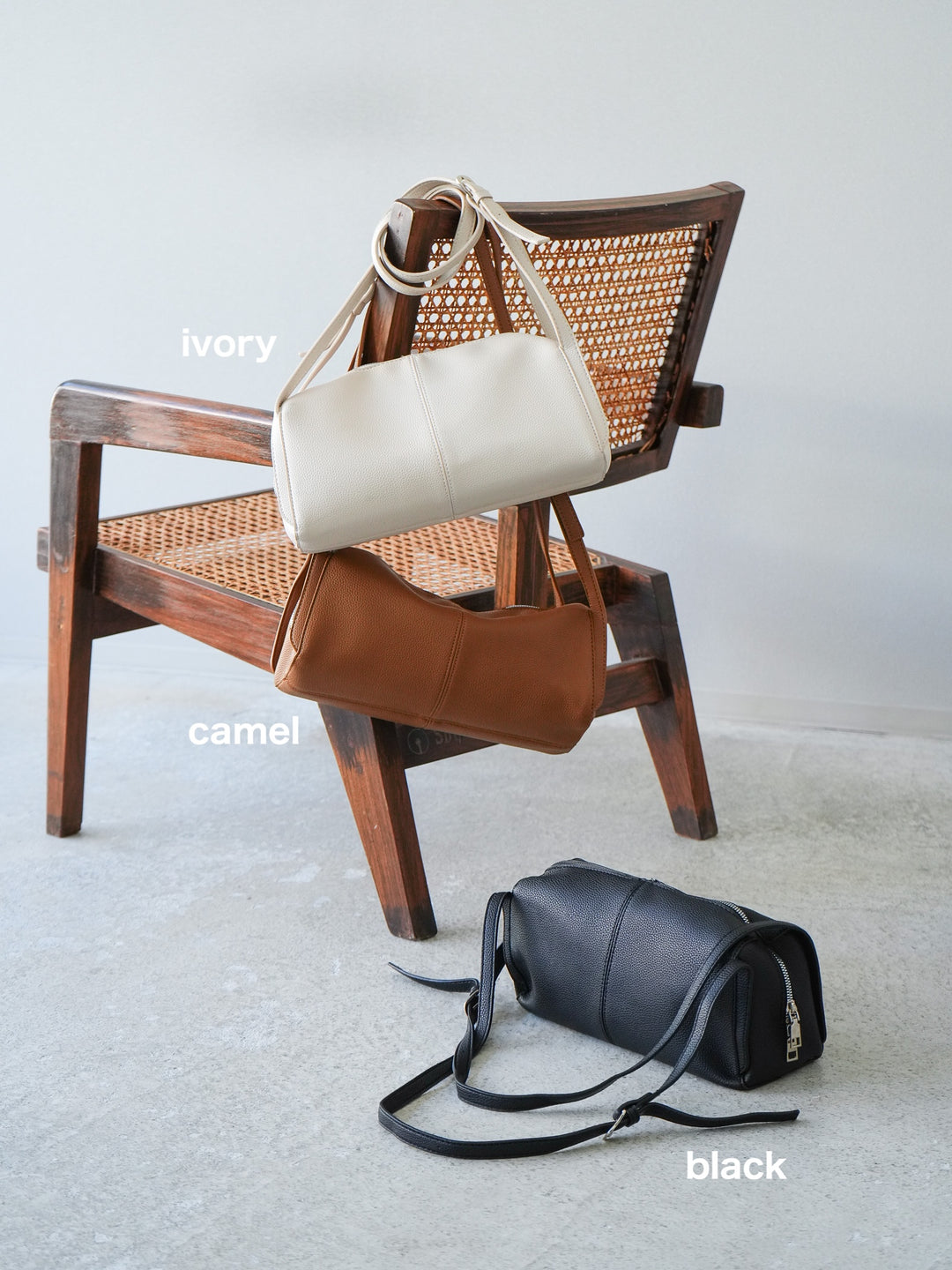 [予約]ロングハンドルボストンBAG/ブラック