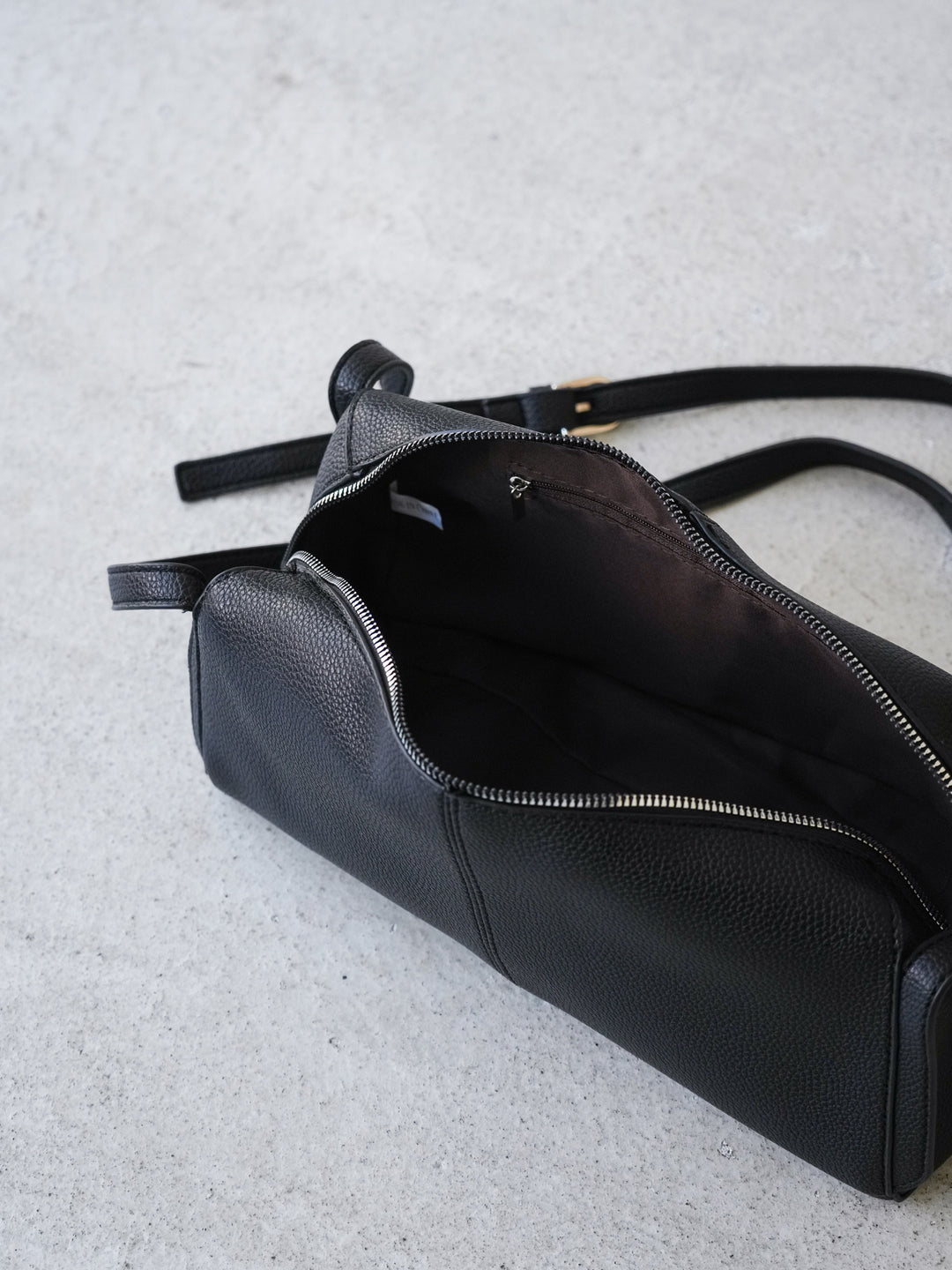 [予約]ロングハンドルボストンBAG/ブラック