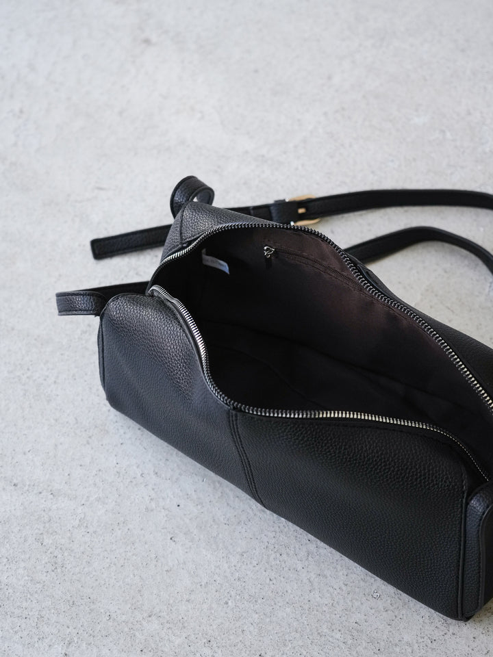 [予約]ロングハンドルボストンBAG/ブラック