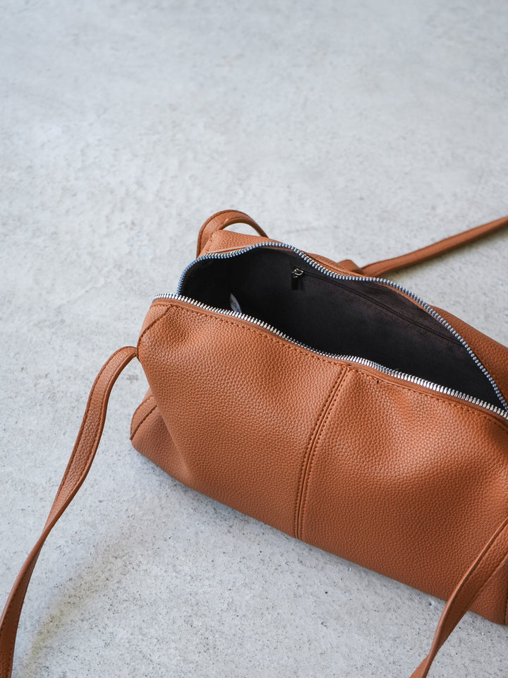 [予約]ロングハンドルボストンBAG/キャメル