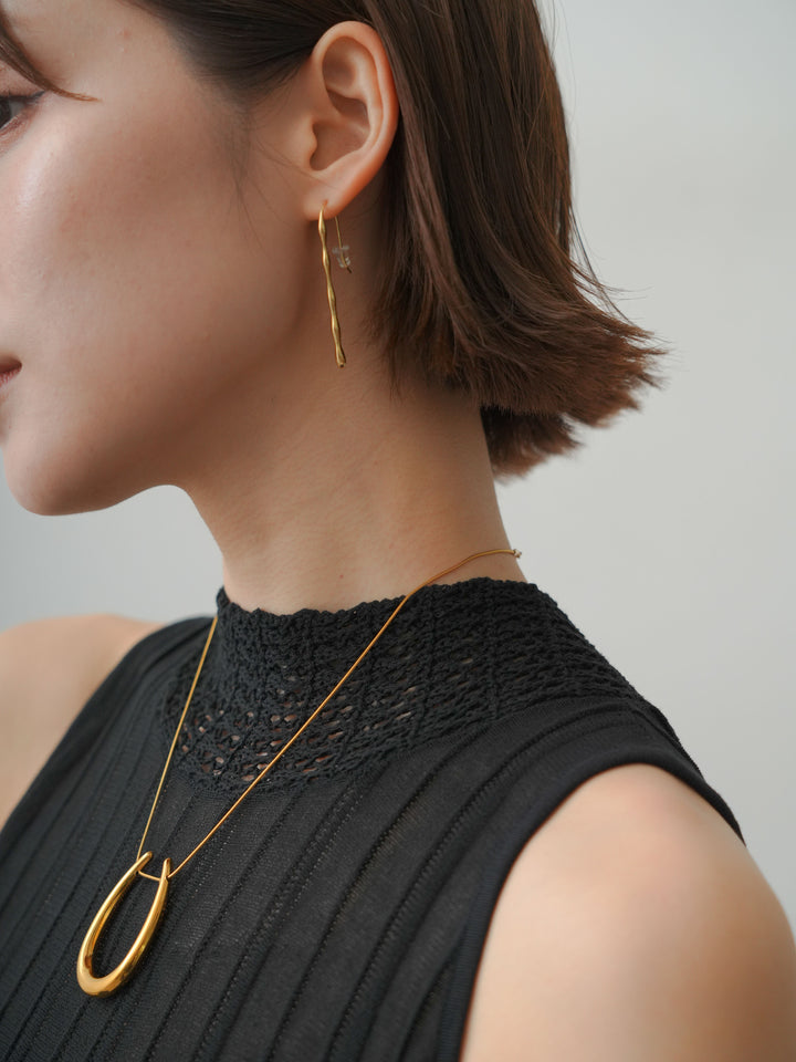 [予約]ウェーブラインピアス/gold