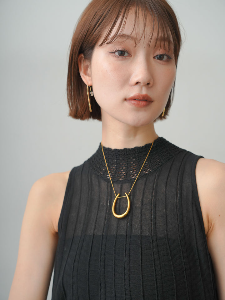 [予約]ニュアンスホースシューネックレス/gold