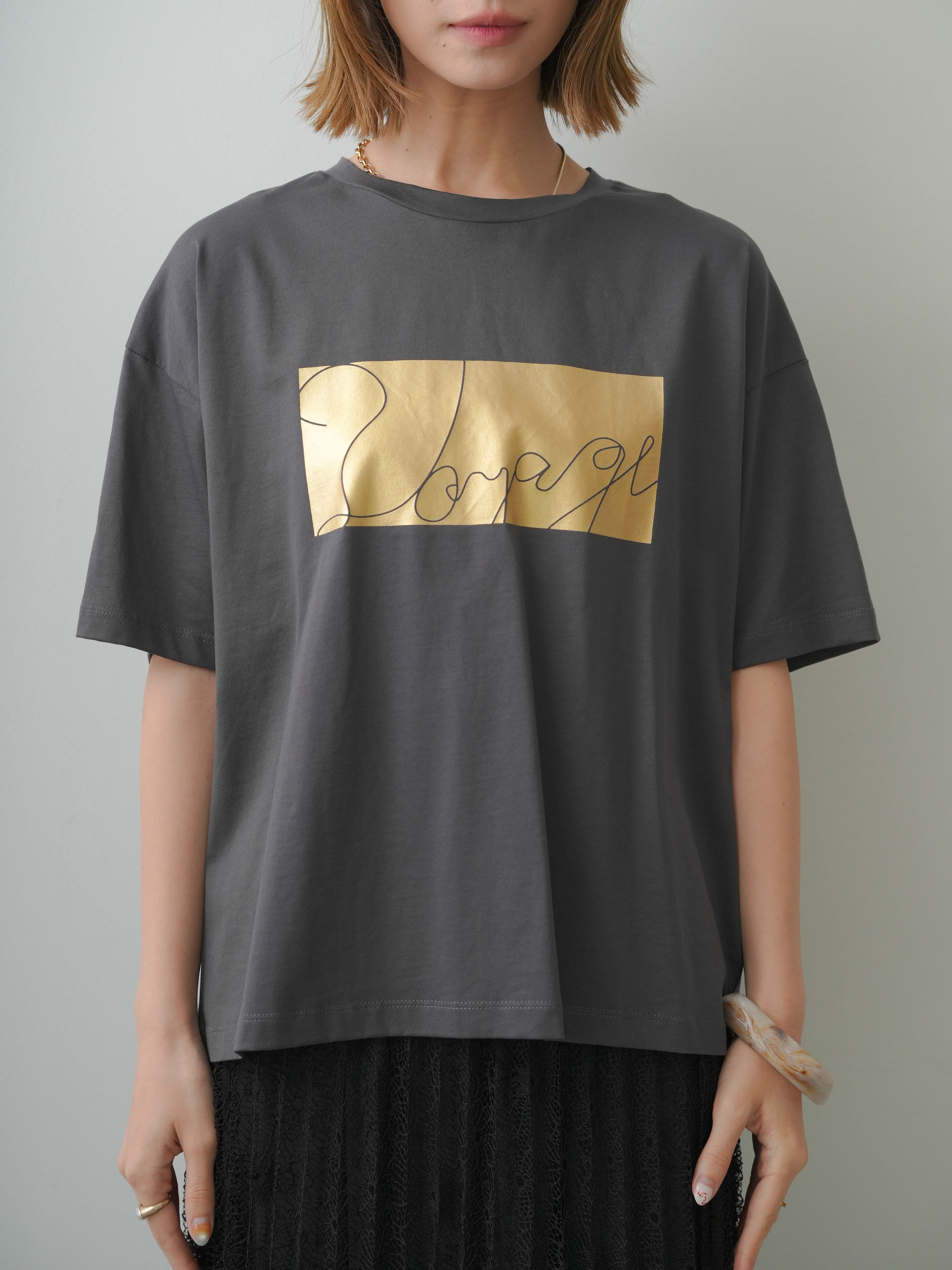 予約]箔プリントボックスTEE/charcoal – Lumier