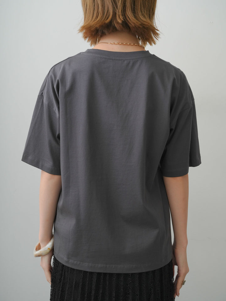 [予約]箔プリントボックスTEE/charcoal