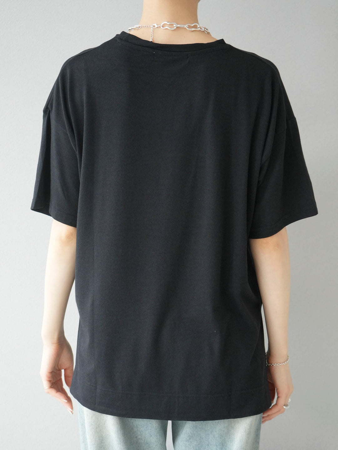 [Pre-order] UV-cut &amp; dry-resistant pocket T-shirt/Black