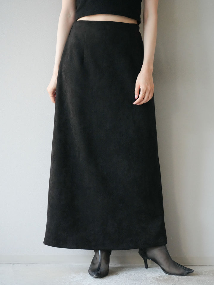 【預訂】羊毛觸感喇叭中大衣/黑色