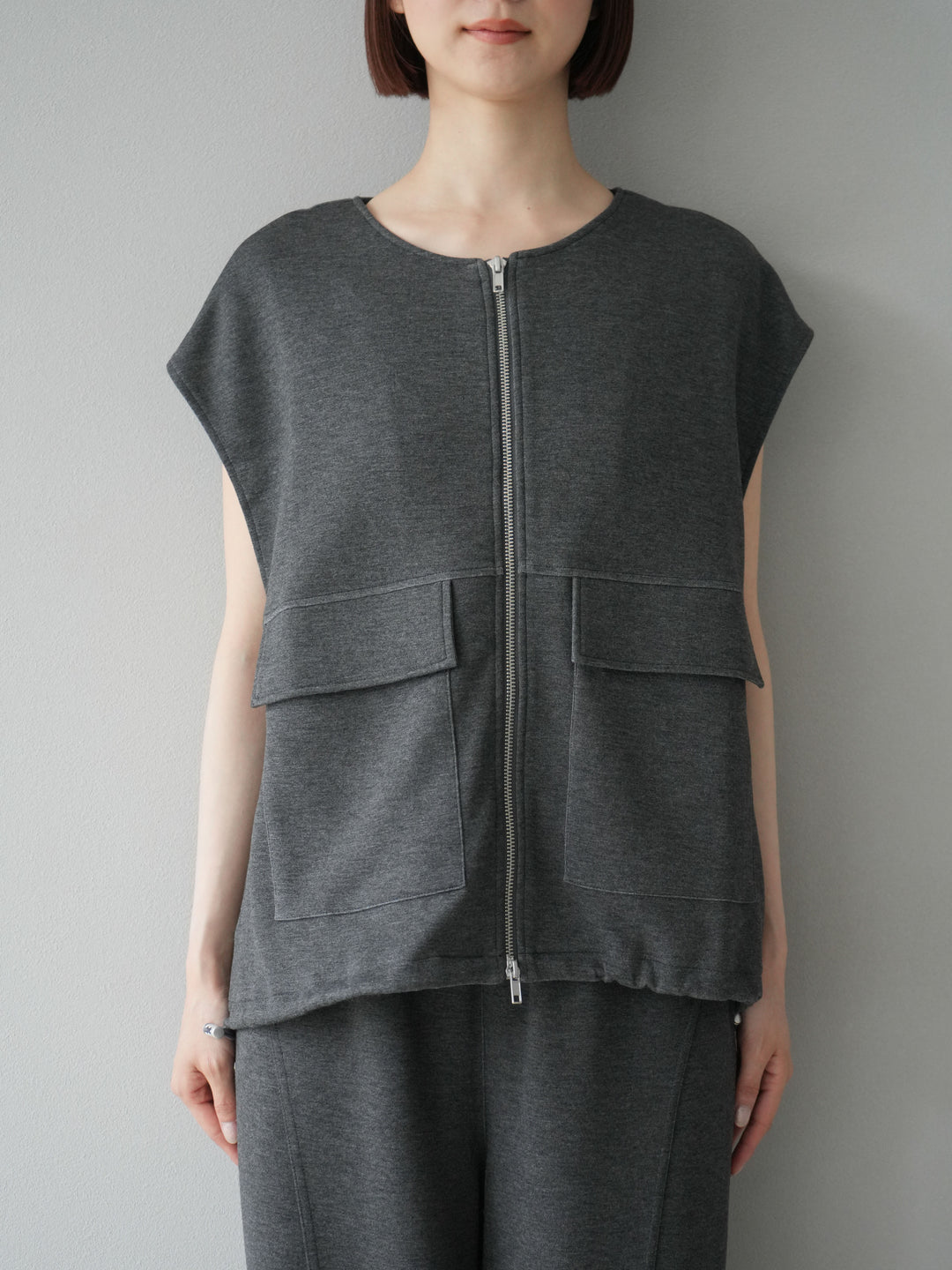 [予約]ライトポンチZIPブルゾン/チャコール