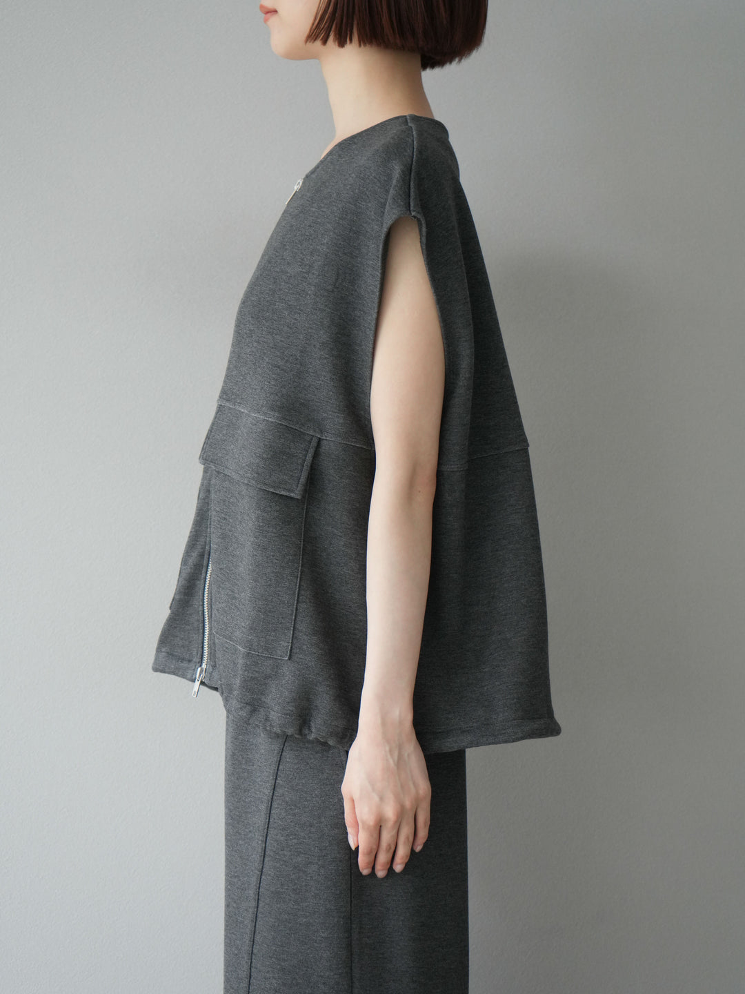 [予約]ライトポンチZIPブルゾン/チャコール