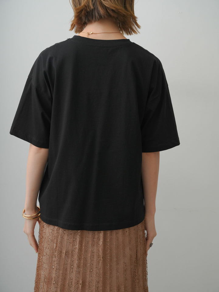[予約]箔プリントボックスTEE/black