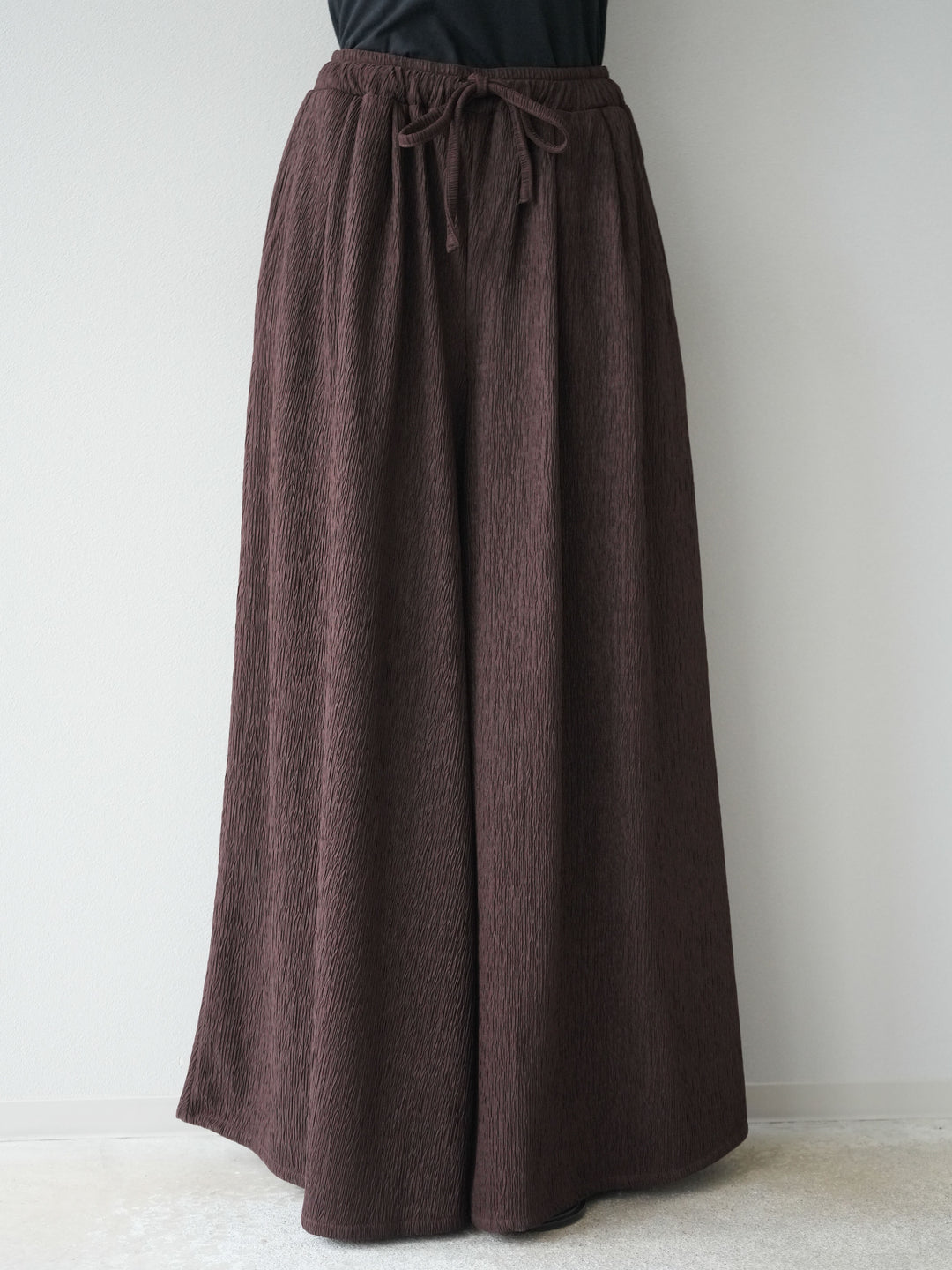 [予約]楊柳バギーパンツ/ブラウン