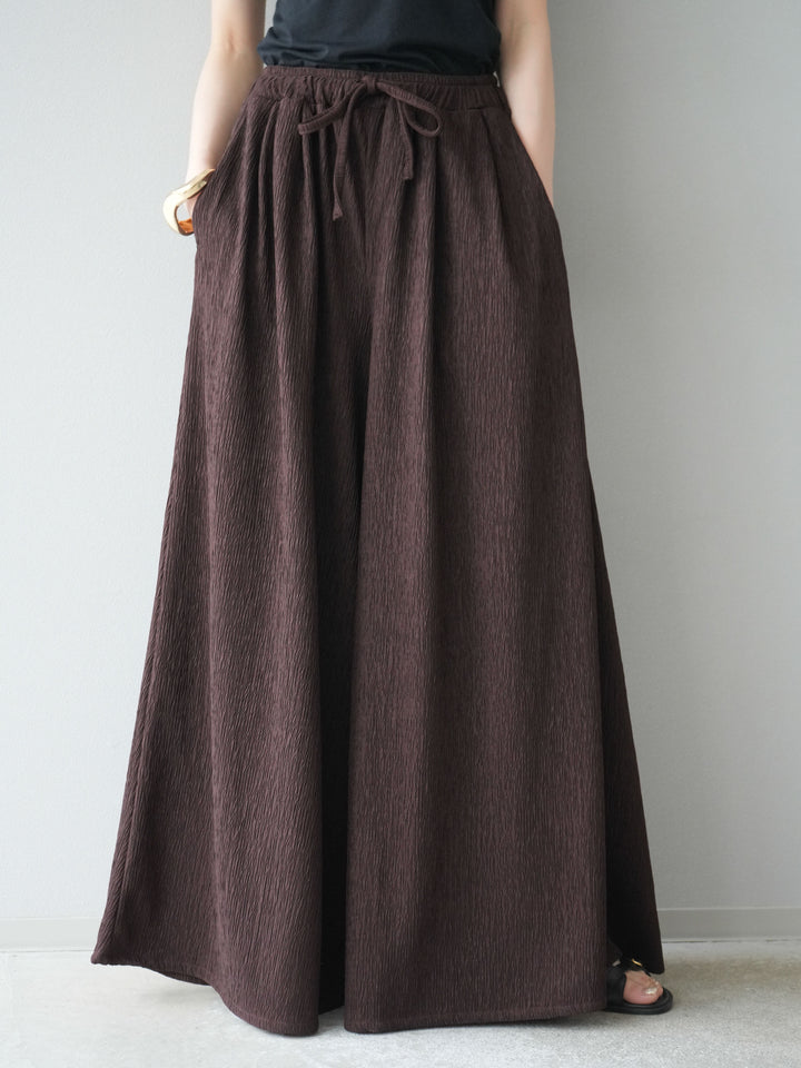 [予約]楊柳バギーパンツ/ブラウン