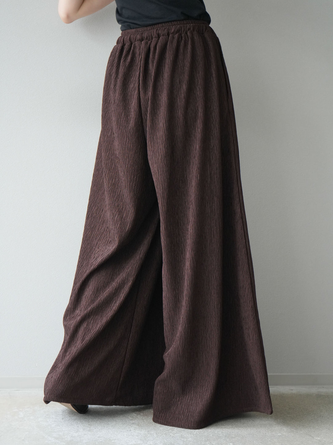 [予約]楊柳バギーパンツ/ブラウン