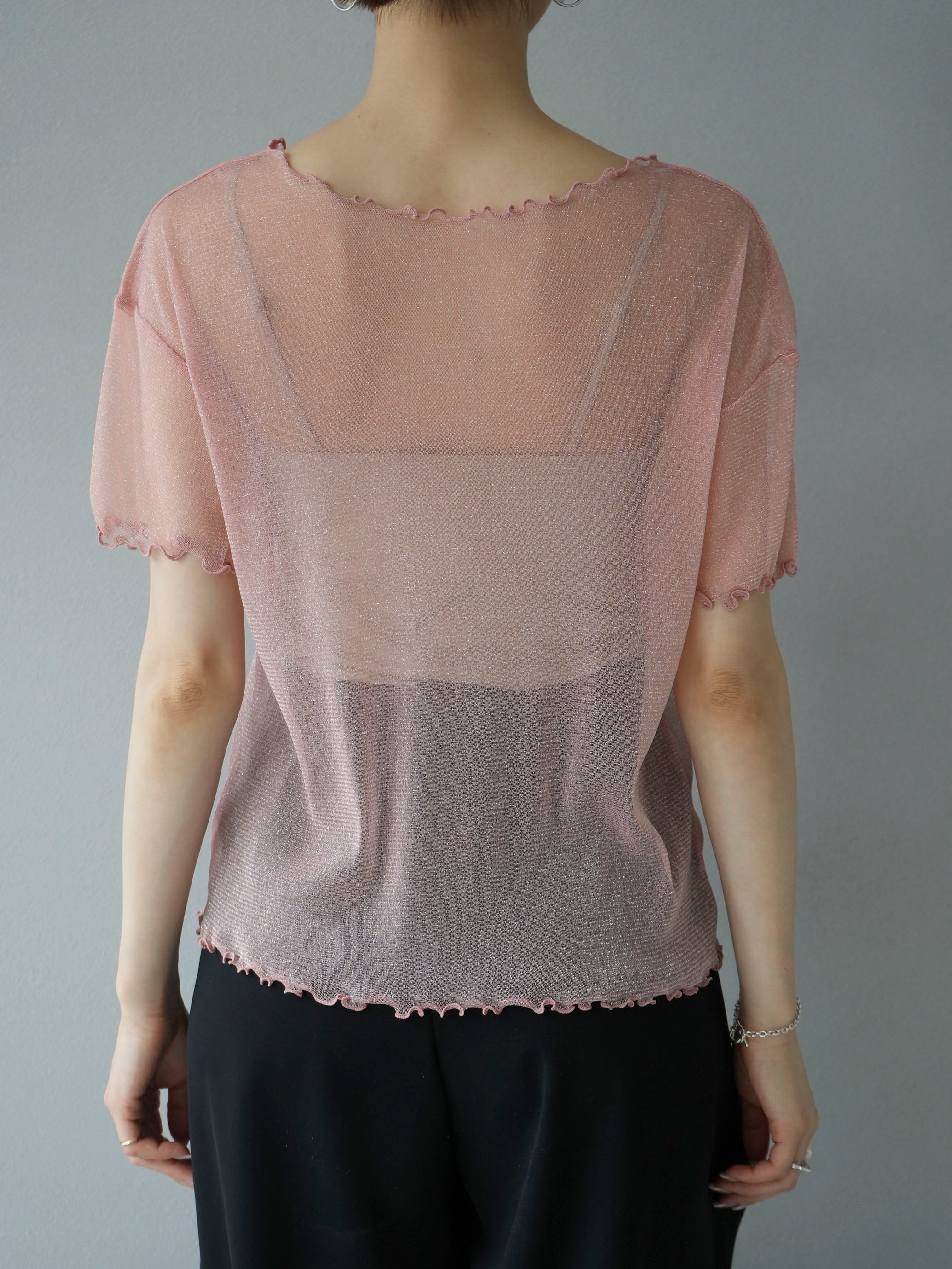 予約]ラメシアーメロウトップス/ピンク – Lumier