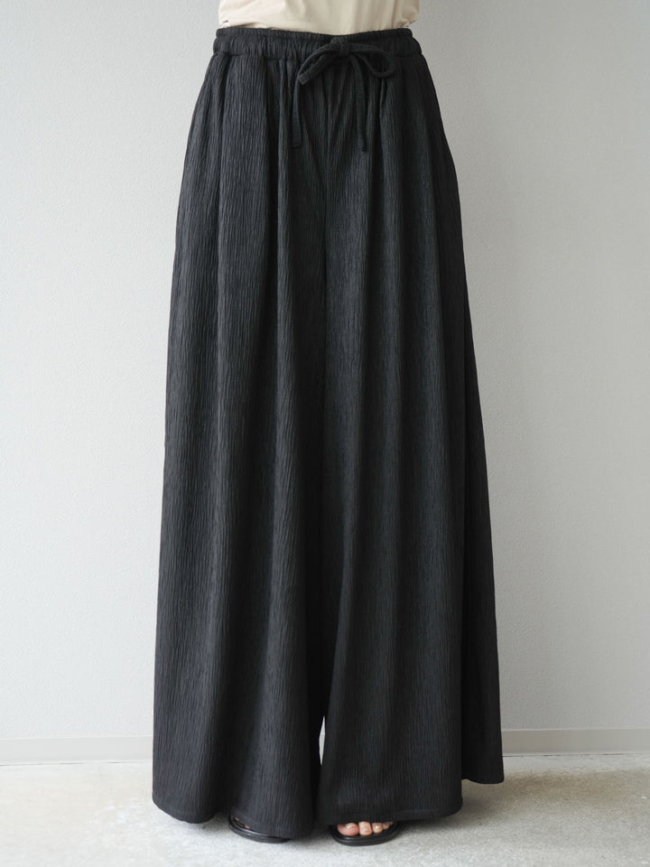 [予約]楊柳バギーパンツ/ブラック