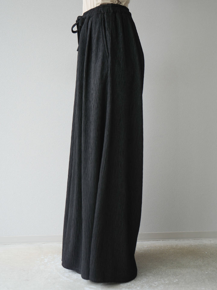 [予約]楊柳バギーパンツ/ブラック