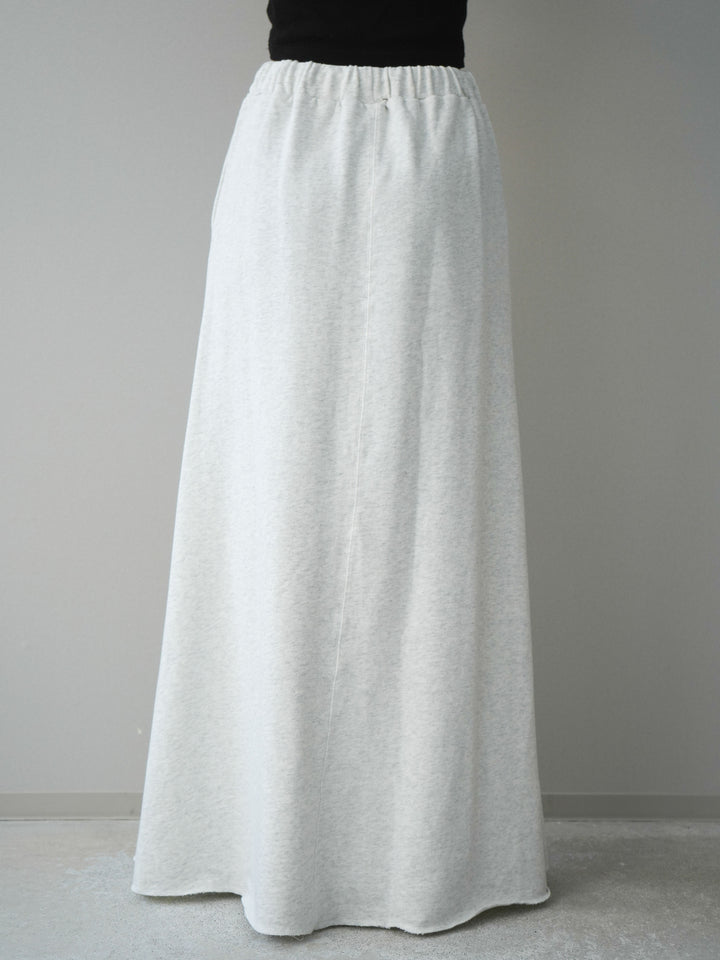 [予約]スウェットフレアロングスカート/oatmeal