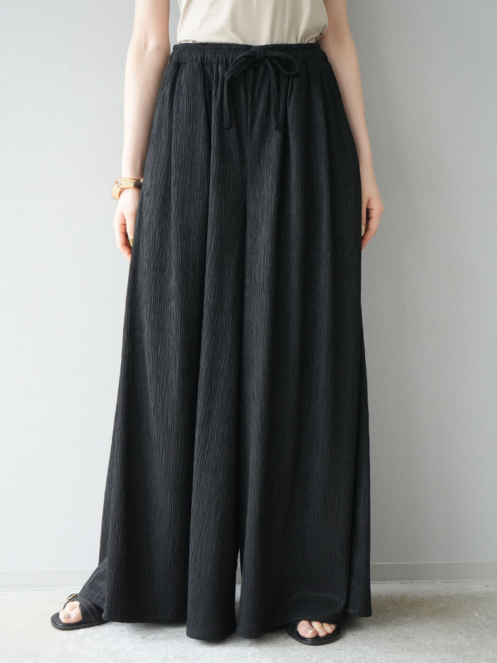 [予約]楊柳バギーパンツ/ブラック
