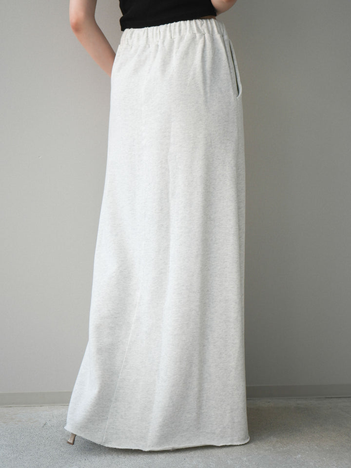 [予約]スウェットフレアロングスカート/oatmeal