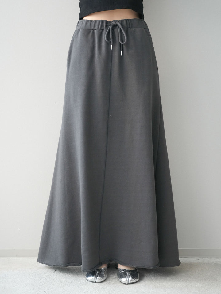 [予約]スウェットフレアロングスカート/sumikuro