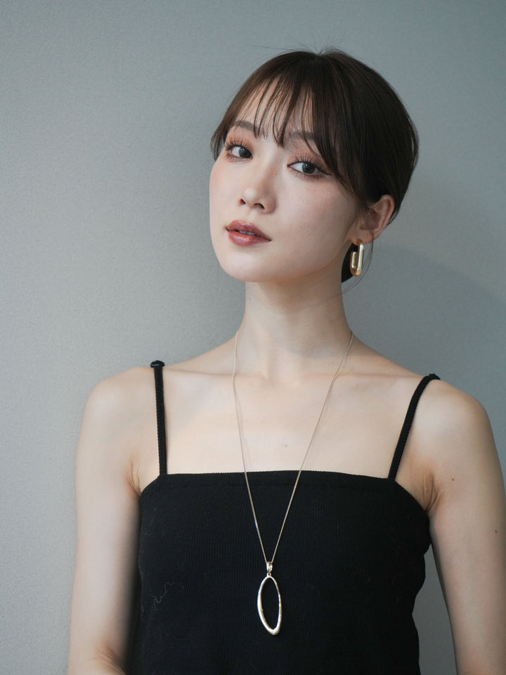 [予約]スクエアマットフープピアス/gold