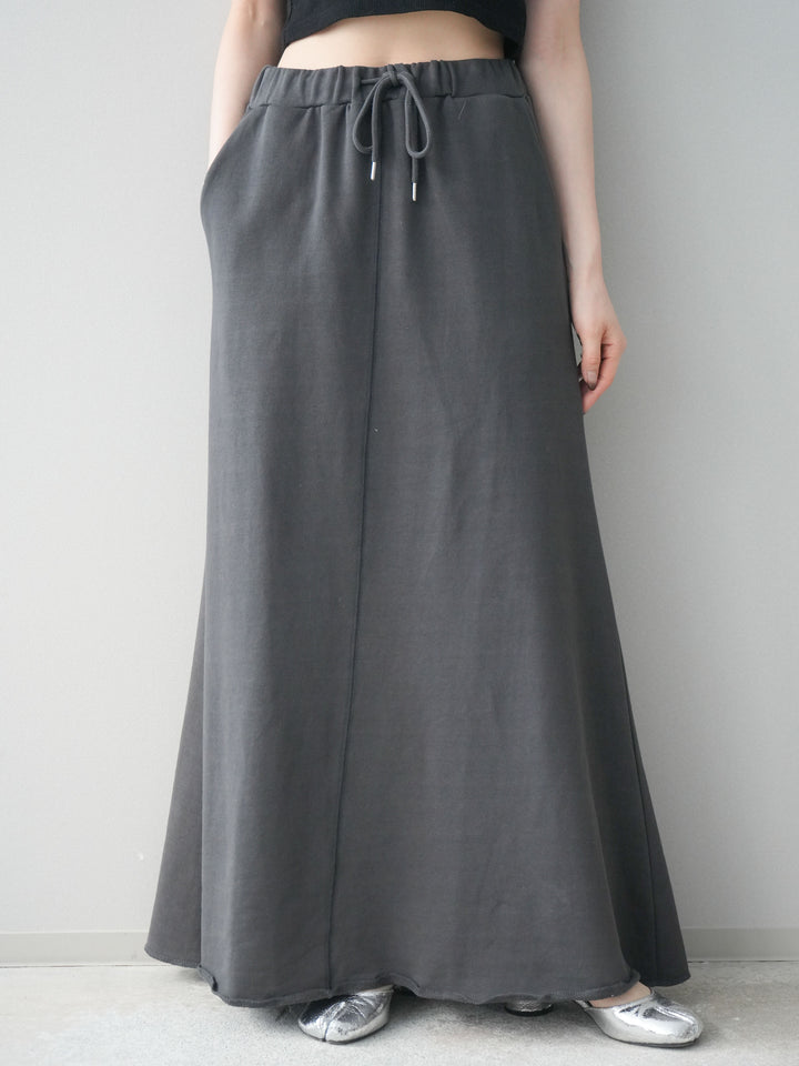 [予約]スウェットフレアロングスカート/sumikuro