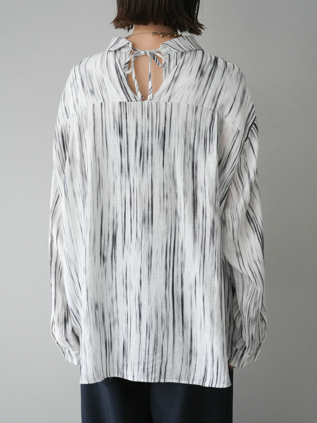 [予約]マルチWAYニュアンス柄オーバーシャツ/グレー