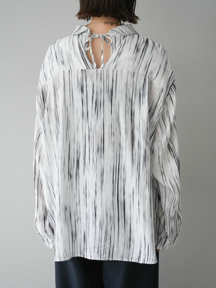 [予約]マルチWAYニュアンス柄オーバーシャツ/グレー