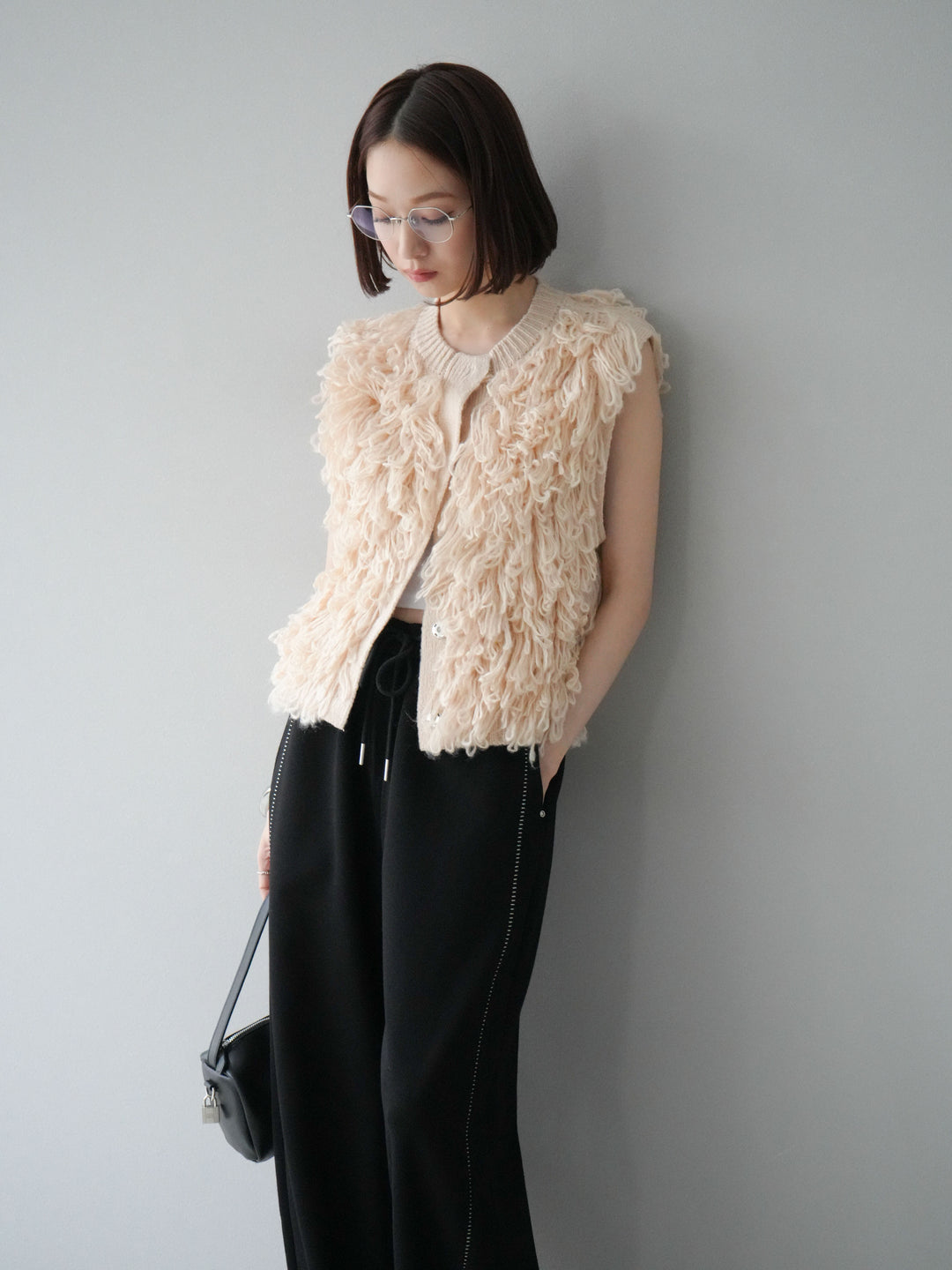 [套裝] 前開式針織背心 + 選配配件套裝（2 套）