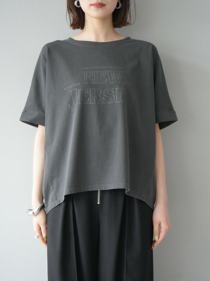 [予約]ビンテージロゴプリントTシャツ/チャコール