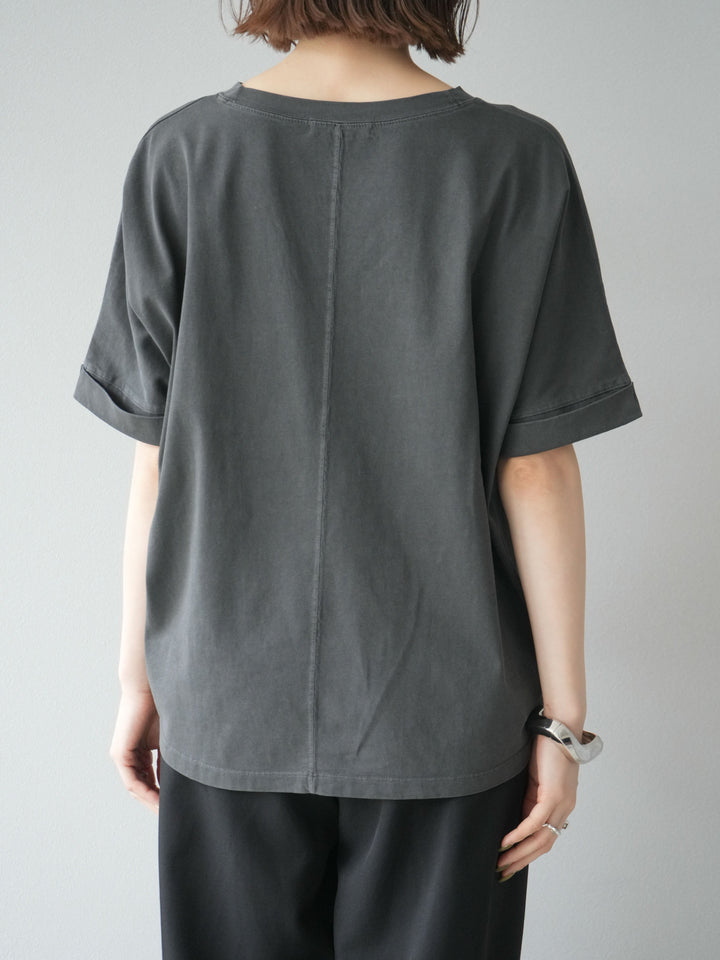 [予約]ビンテージロゴプリントTシャツ/チャコール