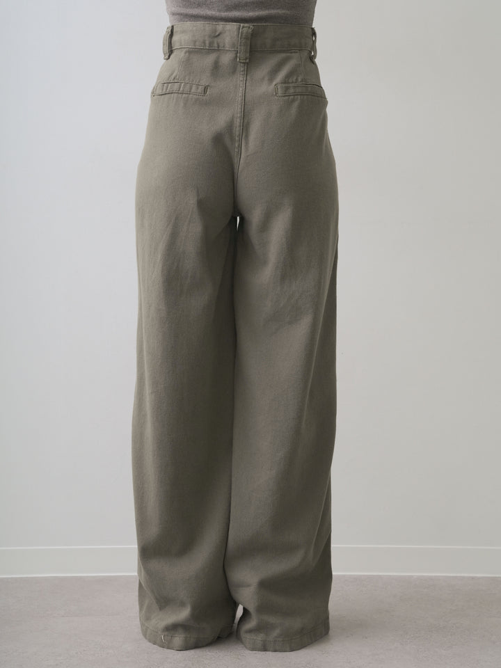 [予約]ナポレオンワイドストレートパンツ/khaki