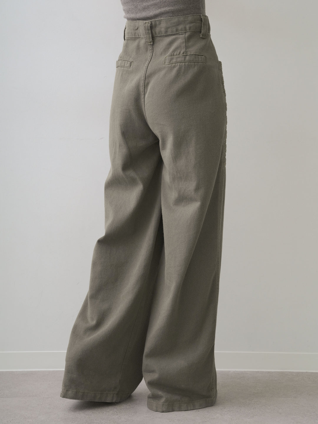 [予約]ナポレオンワイドストレートパンツ/khaki