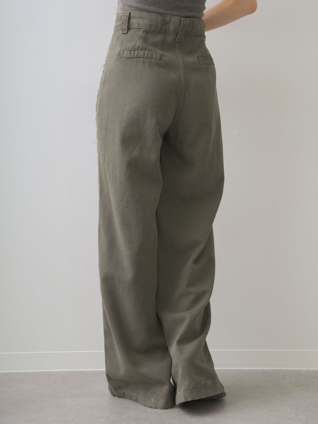 [予約]ナポレオンワイドストレートパンツ/khaki