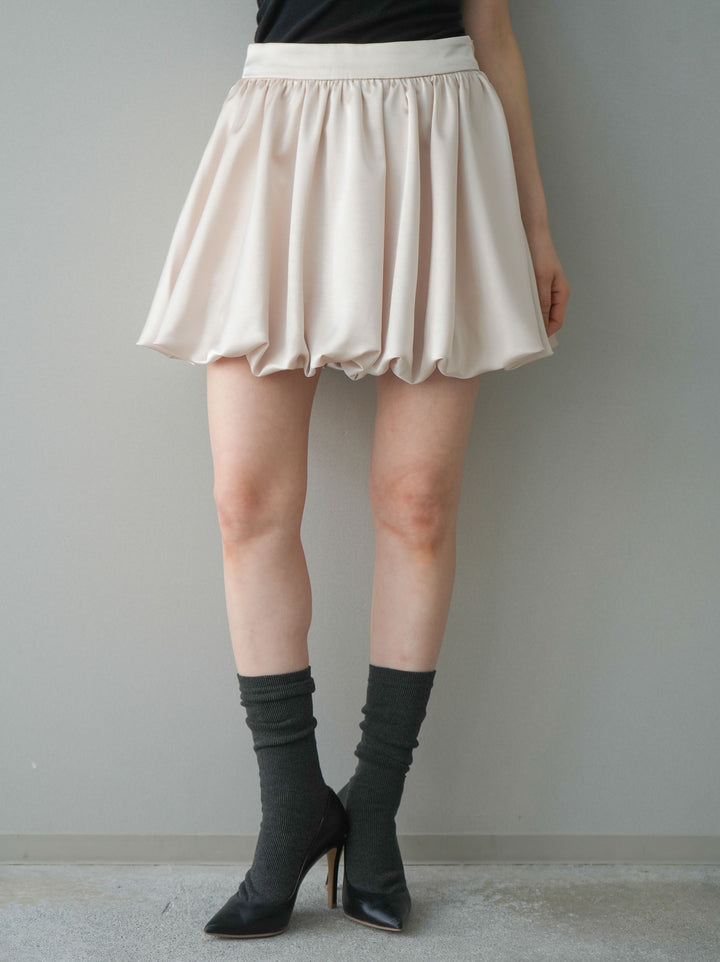 [予約]サテンバルーンミニスカート/ivory