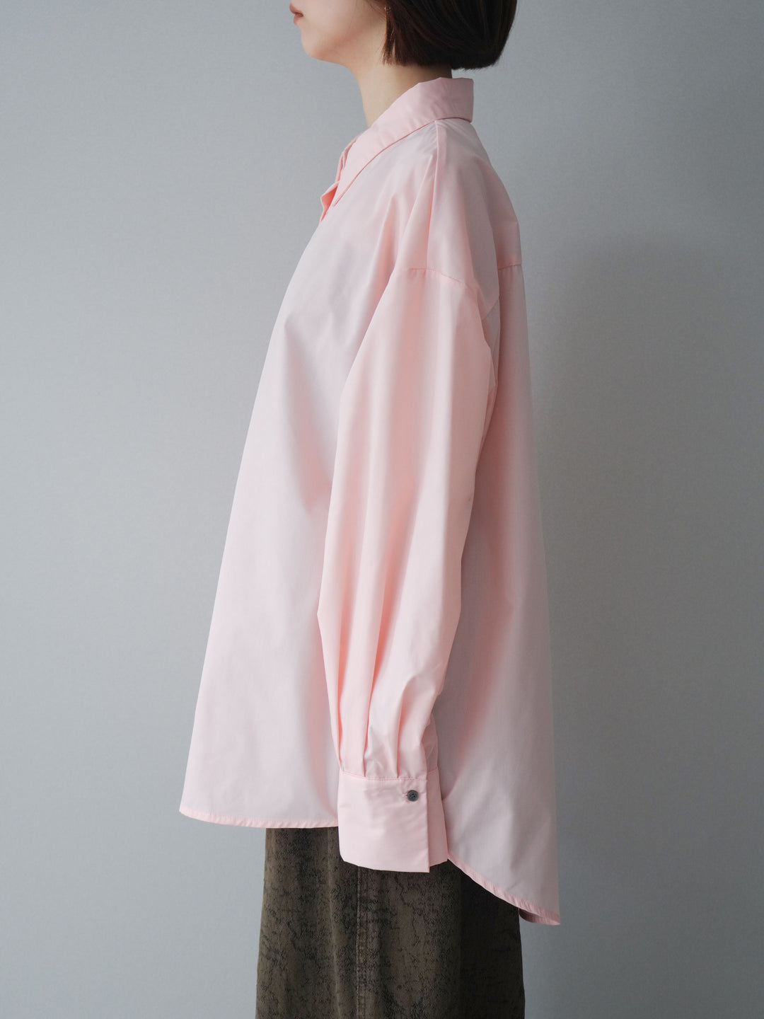 [予約]2wayベージックルーズシャツ/pink