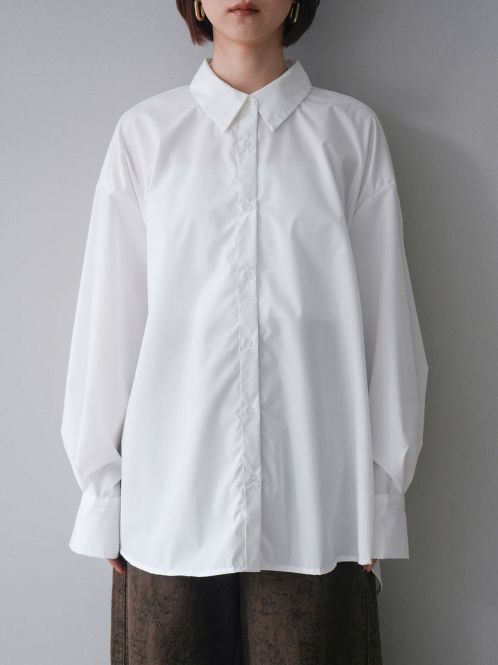 [予約]2wayベーシックルーズシャツ/white