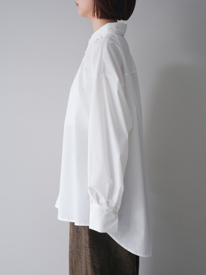 [予約]2wayベーシックルーズシャツ/white
