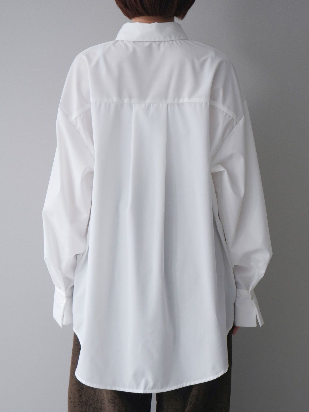 [予約]2wayベーシックルーズシャツ/white