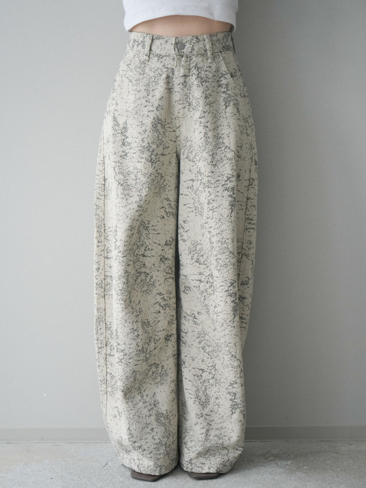 [予約]ジャガードカーブデニムパンツ/ivory