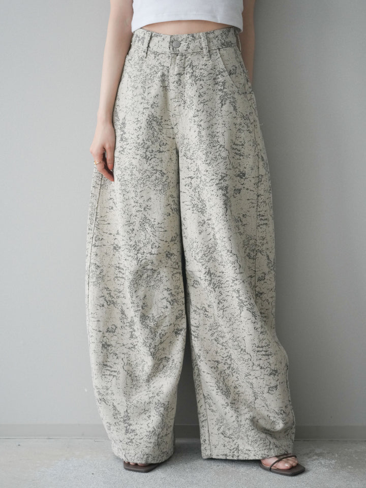 [予約]ジャガードカーブデニムパンツ/ivory