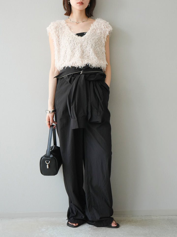 [予約]ナイロンジャンプスーツ/ブラック