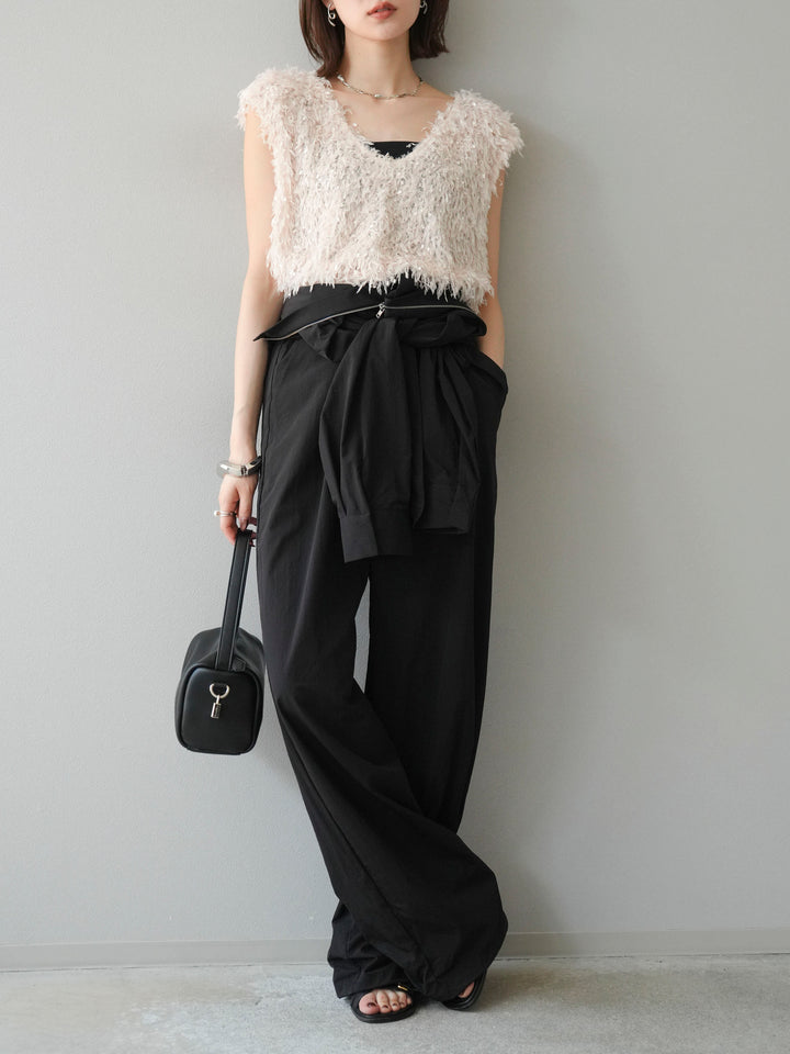 [予約]ナイロンジャンプスーツ/ブラック