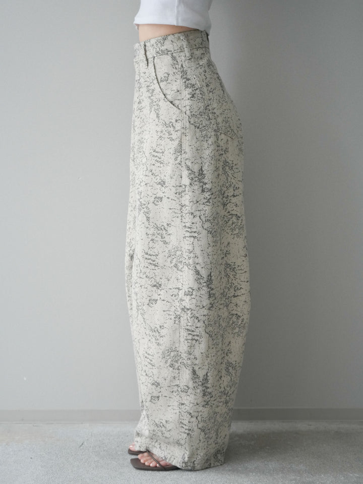 [予約]ジャガードカーブデニムパンツ/ivory