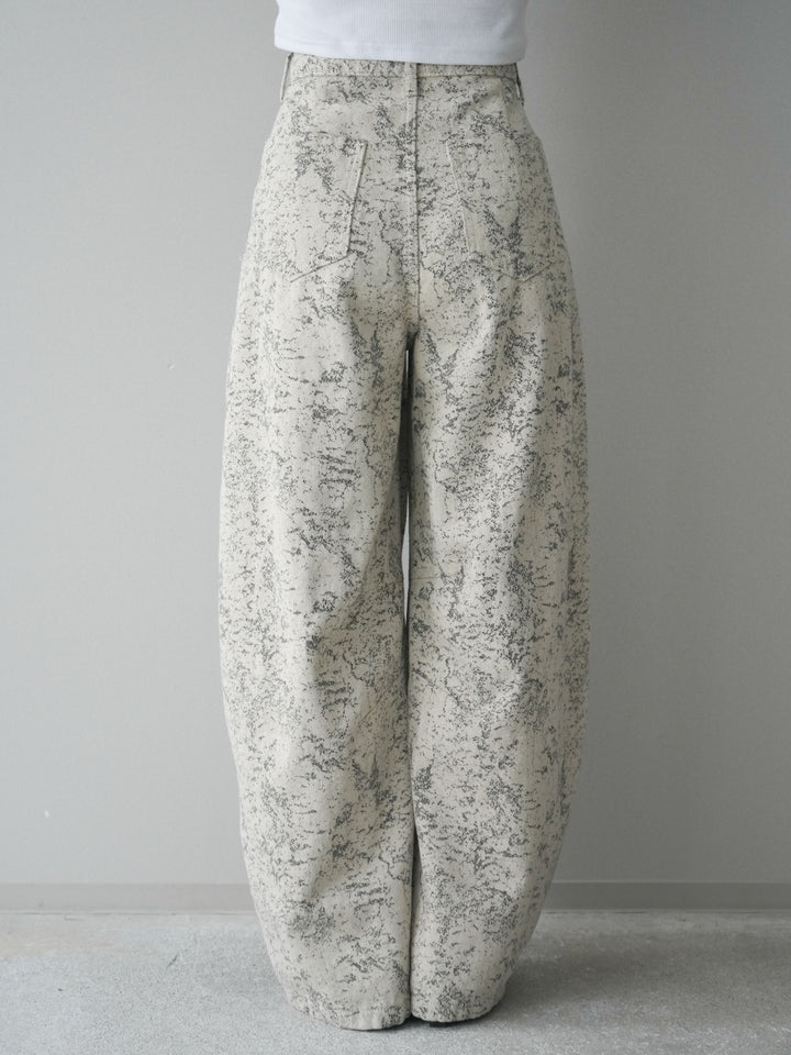 [予約]ジャガードカーブデニムパンツ/ivory