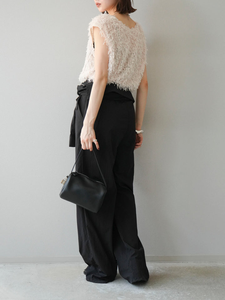 [予約]ナイロンジャンプスーツ/ブラック