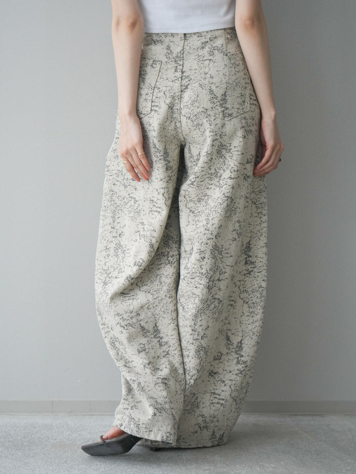 [予約]ジャガードカーブデニムパンツ/ivory