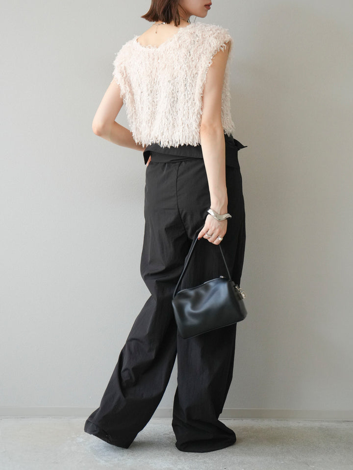 [予約]ナイロンジャンプスーツ/ブラック