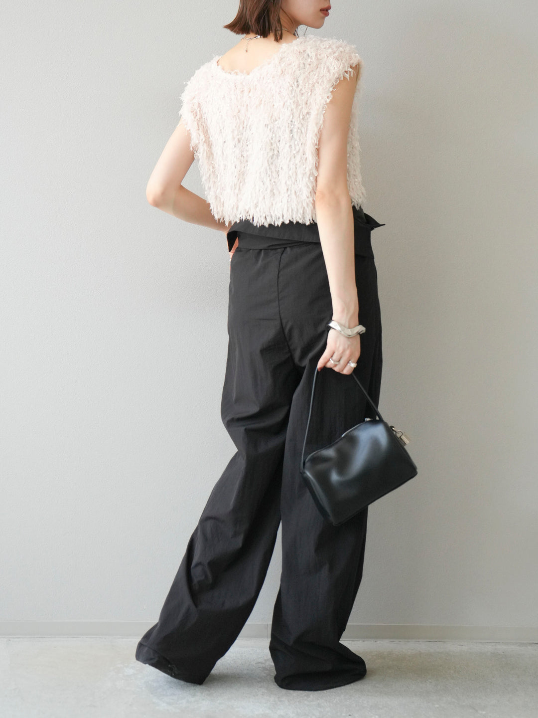 [予約]ナイロンジャンプスーツ/ブラック