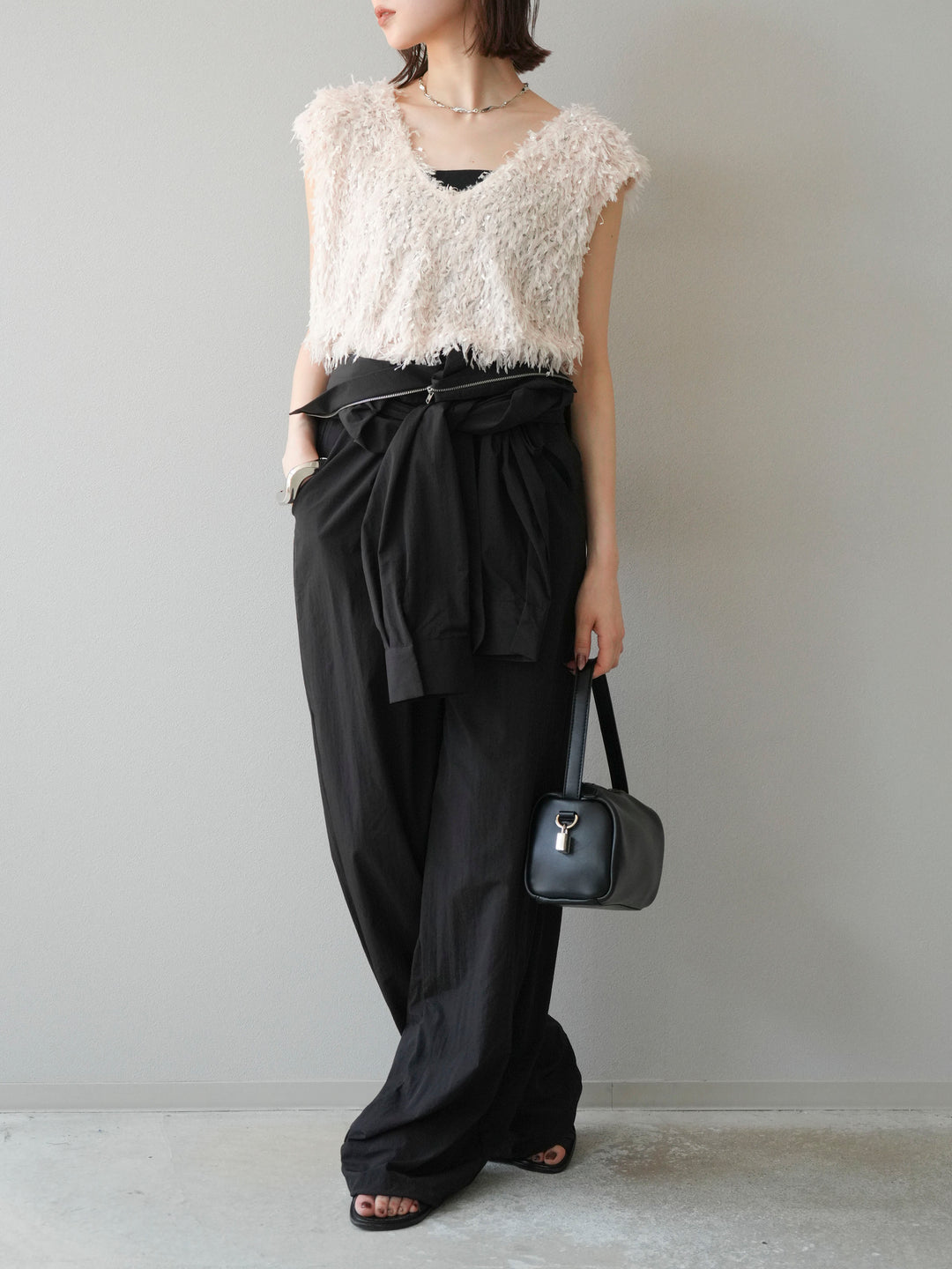 [予約]ナイロンジャンプスーツ/ブラック