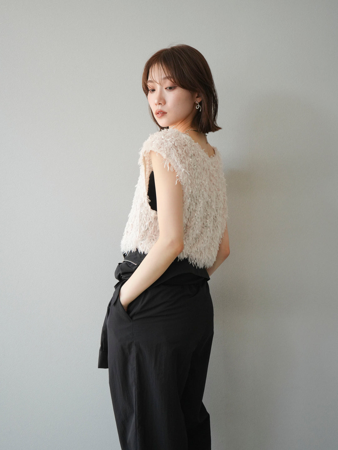 [予約]ナイロンジャンプスーツ/ブラック